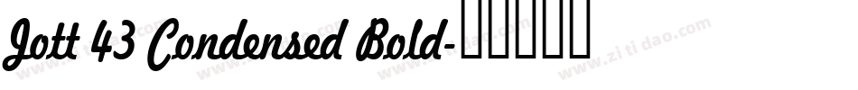 Jott 43 Condensed Bold字体转换